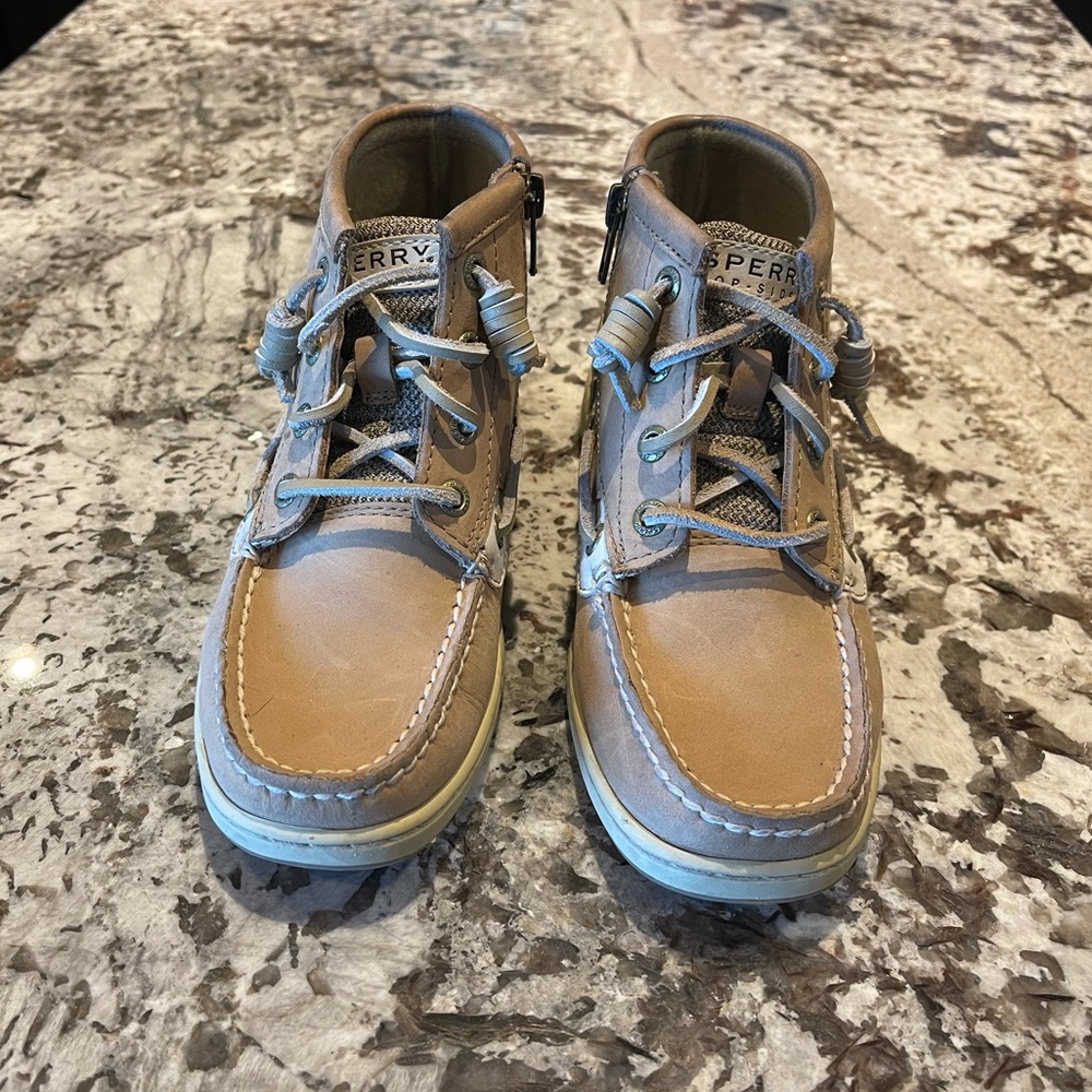 Sperry Top Sider Side Zip Boat Shoe - Size 5 EUC